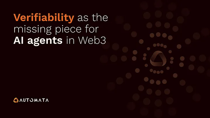 Verifiability as the missing piece for AI agents in Web3